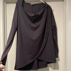 Ingrid & Isabel Elegant Draped Long Sleeve Wrap Top